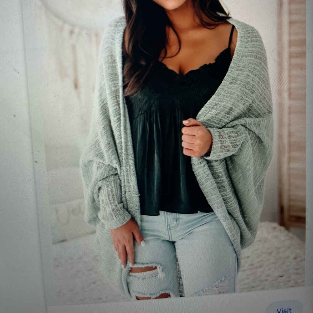 Leap of Faith Sage knit cardigan